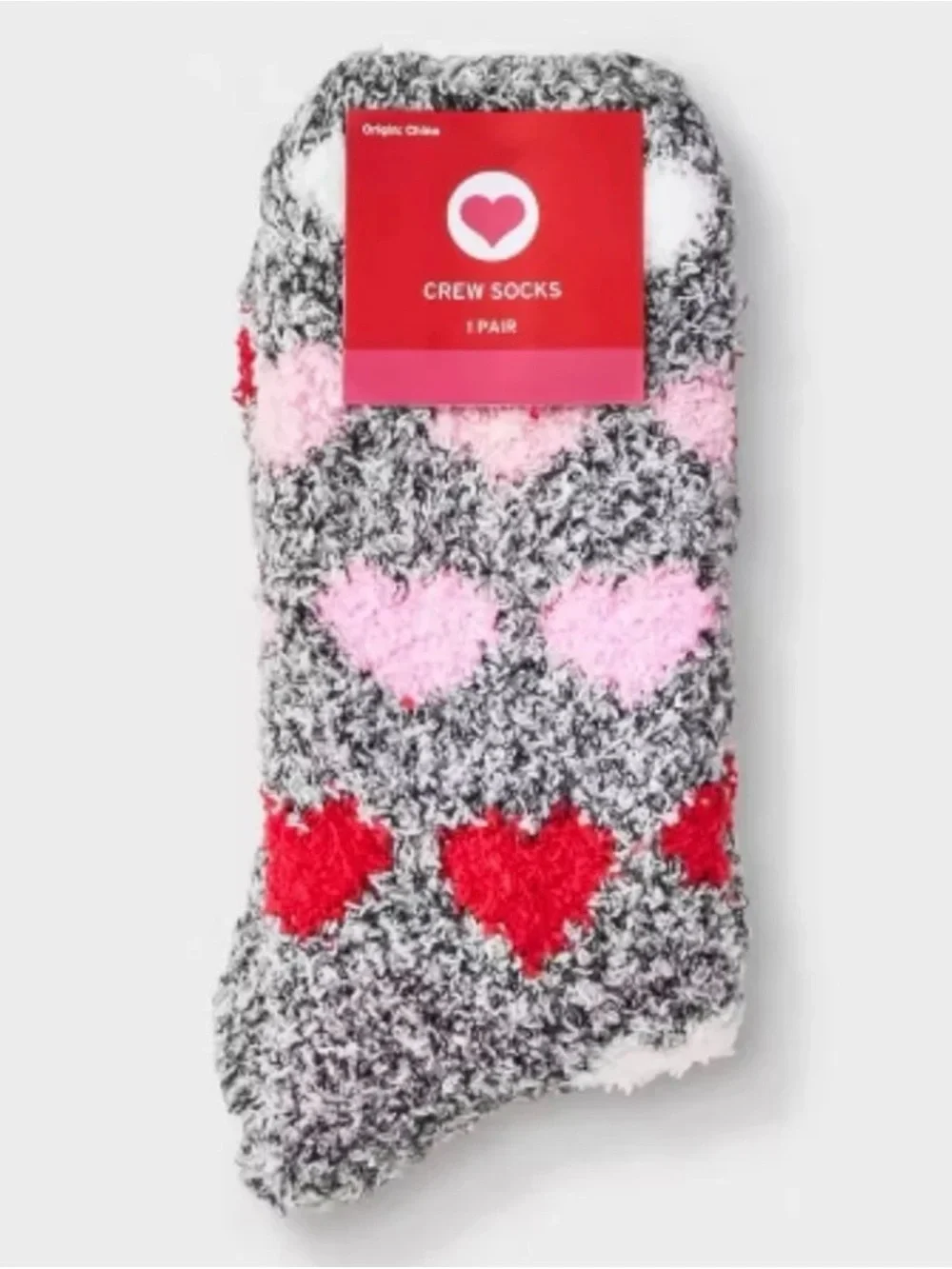 NWT Gradient Hearts Cozy Crew Socks